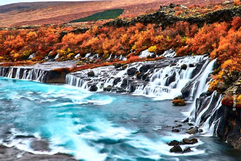 Hraunfoss im Herbst, Island